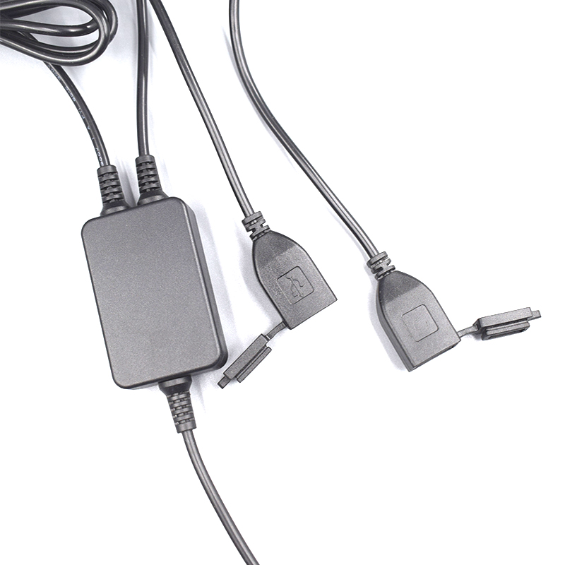 双USB防水快充电动车手机充电器12-80V