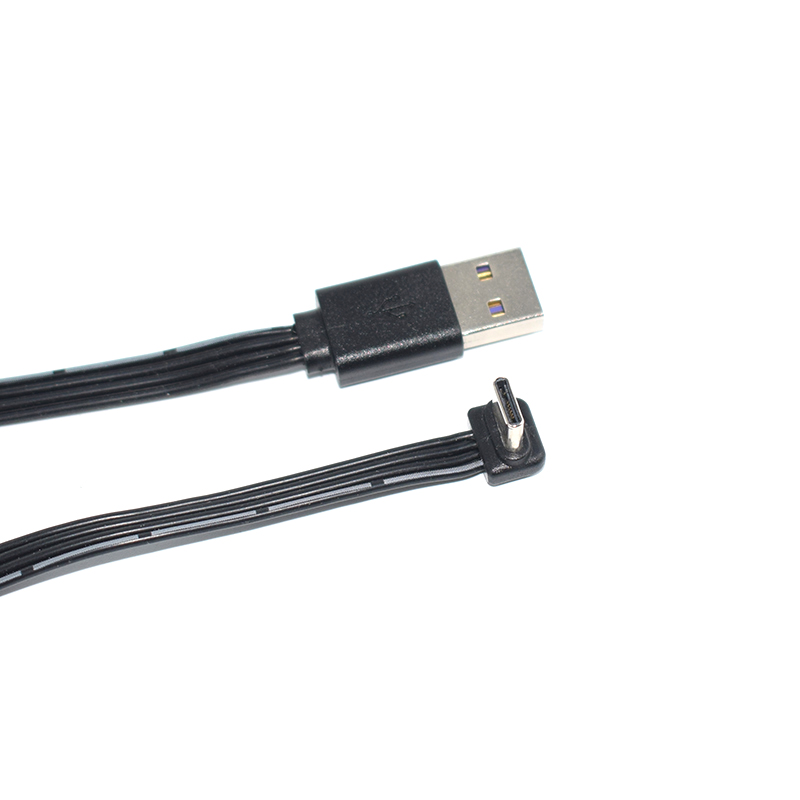 弯头手机数据线 充电线 硅胶扁线