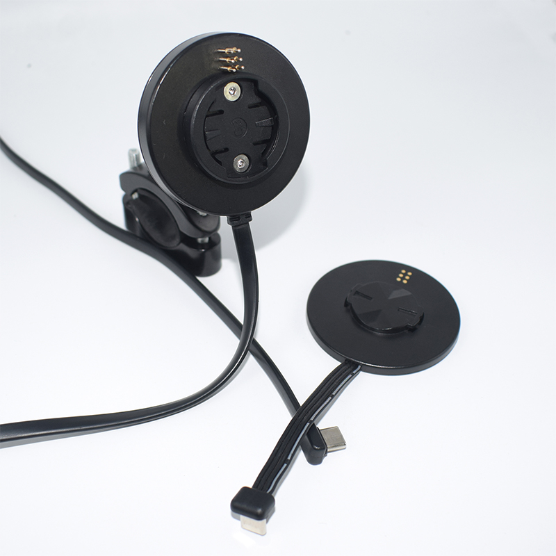 Pogo Pin 弹簧触点自行车 PD 快充支架 单手取放 60W 防震骑行导航支架